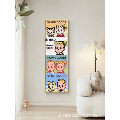 衣原田治全镜RPH子客厅装饰画卧室床头画卡通挂隐身藏式镜子推拉