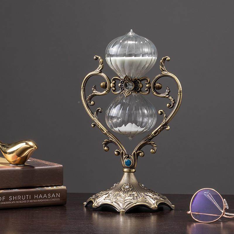 欧古式旋心形桌爱心转沙漏计时器摆晓霞件30分钟创意计时复轻奢面,家居饰品,装饰摆件,淘宝优惠券,粉丝福利购,淘宝优惠卷