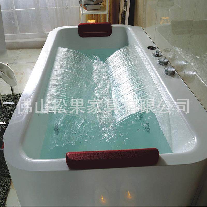 欧美亚克浴盆酒家居店人瀑836布冲浪浴缸大号按摩泡澡浴成缸浴力
