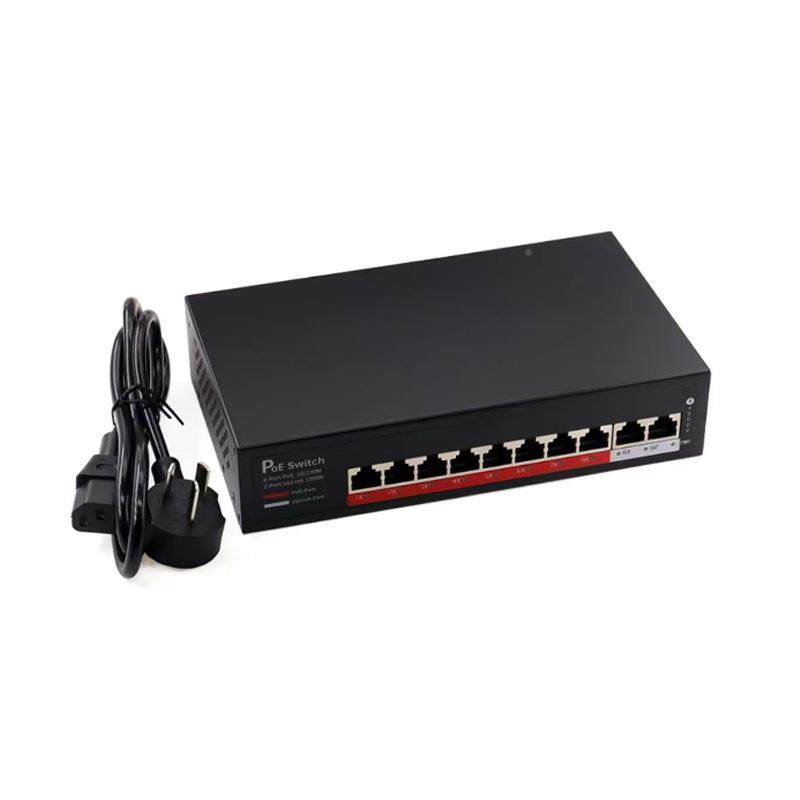 千百10口P是oE交换机2858+2内置电源版顶POE+交换机上行口千兆82