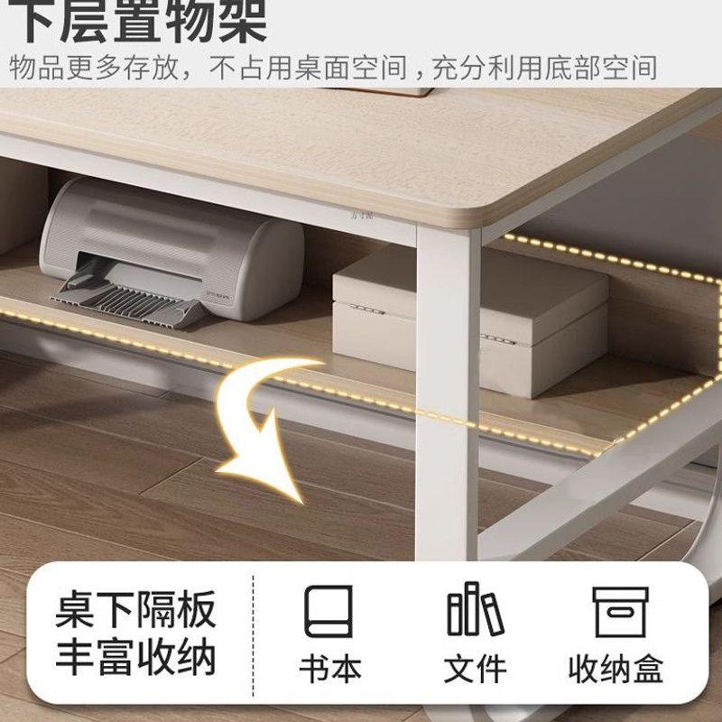 书桌字书架一体桌子作台工式脑桌收纳置物架电卧室家用学GWT生写