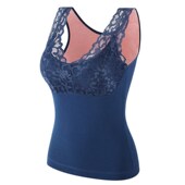 枫之欣保暖背心加绒加厚修身 美背打底背心聚拢带胸垫内衣女