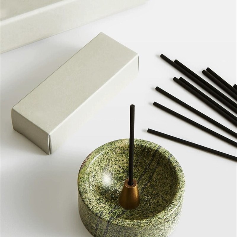 法式天然大理石香插 软装卧室客厅办公室香插香薰桌面摆件
