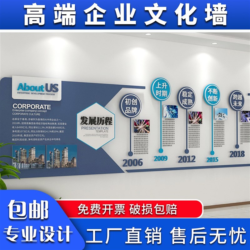 杭州立体新款墙形象墙企业发展史员工风采照片定制企业文化墙