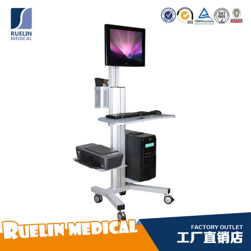 显示器移动推车主机打印机托盘可升降医疗工作站查询演示电脑推车