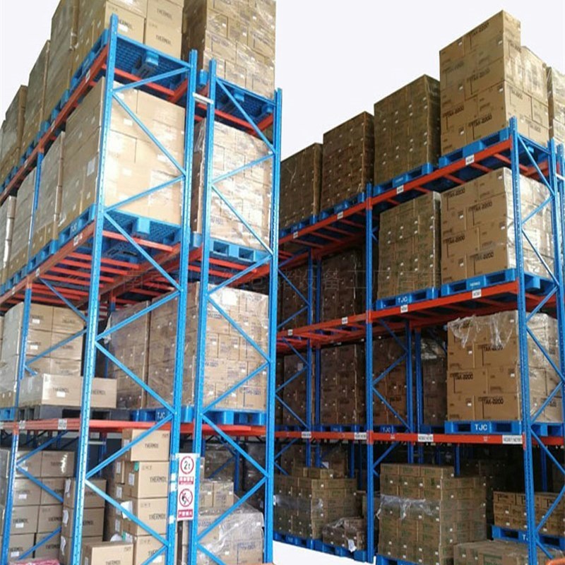 重型货架横梁式拆装方便层高可调节配合托盘堆高机层网使用