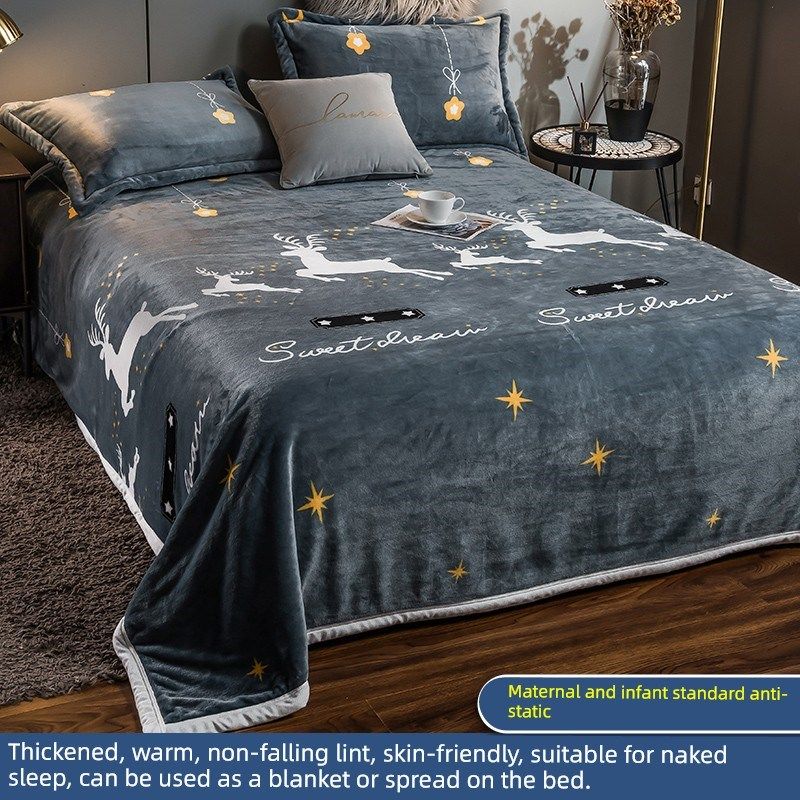 珊瑚绒床单单件加绒加厚双面法兰绒法莱绒春季绒毯水晶绒毛毯被单,床上用品,床单,淘宝优惠券,粉丝福利购,淘宝优惠卷