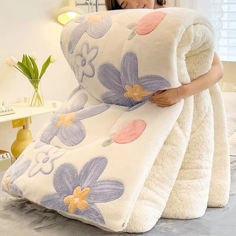 羊羔绒被子2025新款冬季棉被被芯冬天宿舍单人秋冬被加厚保暖10斤,床上用品,化纤被,淘宝优惠券,粉丝福利购,淘宝优惠卷