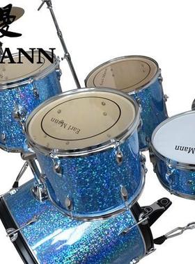 伊尔专曼EalMa33790nrn成人业五鼓三镲蓝色彩花击架子鼓打乐器