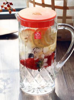 大利进意口水壶RR水晶玻璃冷水壶玻璃壶扎果C汁ZGS壶大水壶水勺