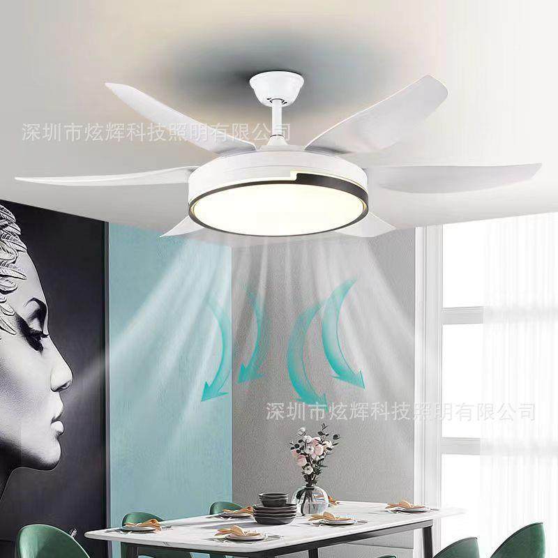 吊风扇家直叶风扇灯音新款52寸客厅用大尺寸风扇灯静餐厅大力带灯,家装灯饰光源,风扇灯,淘宝优惠券,粉丝福利购,淘宝优惠卷