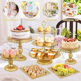 道欧式铁GMI艺蛋糕架具套装婚庆摆件甜品店点心架酒会舞会蛋糕盘
