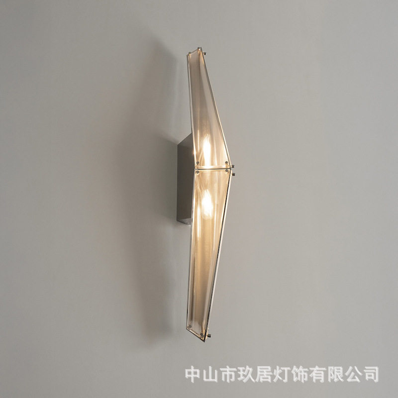 工业风复古玻璃一字壁灯