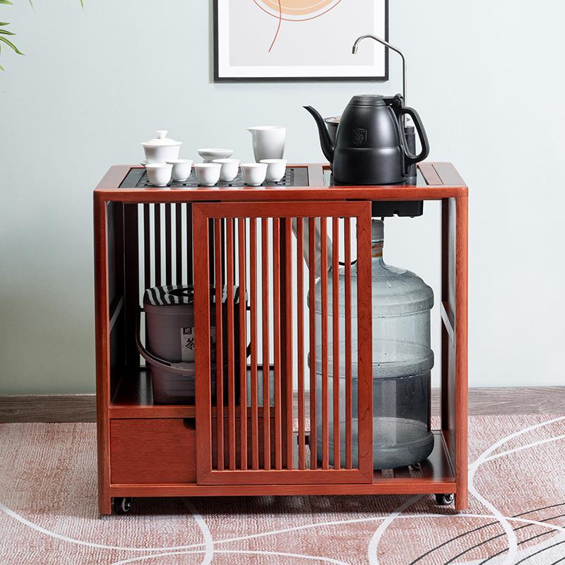 茶水柜实壶木动餐边茶柜中式JM-TL客厅家用泡茶台办公室烧水移一