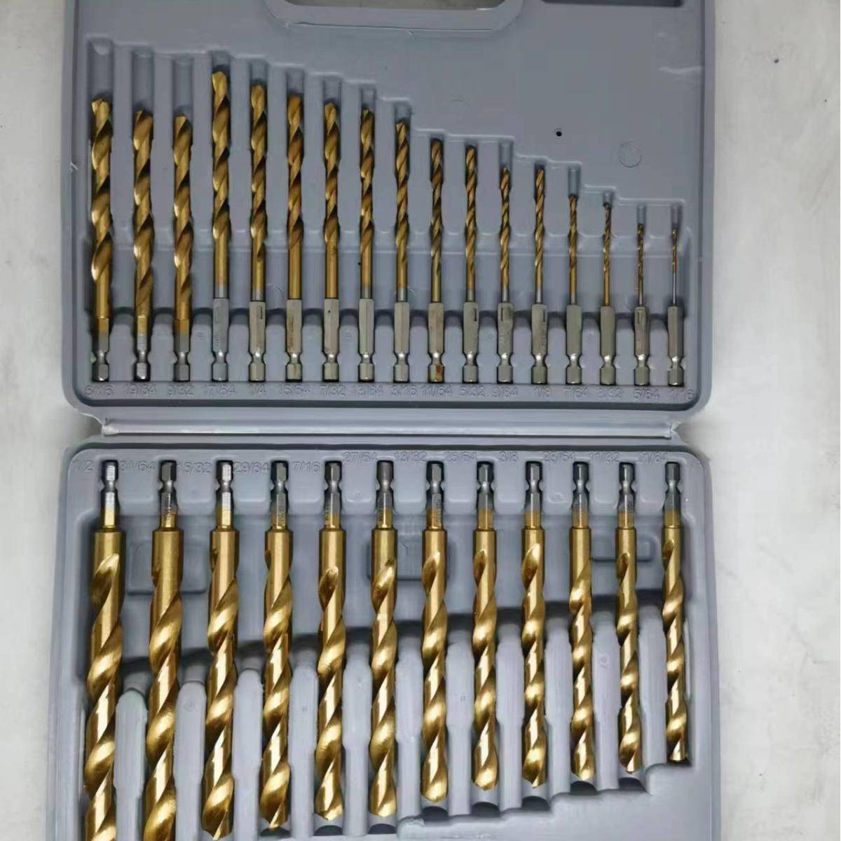 热销组3钢0pc头麻花钻高速英制镀钛钻打铁OYG套装套