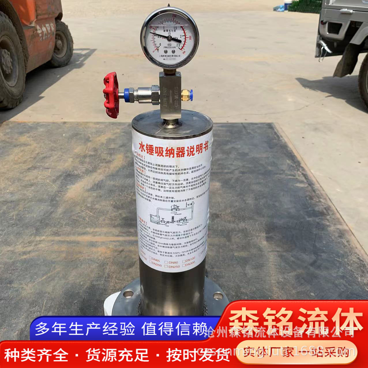 9000X不锈钢活塞式水锤消除器