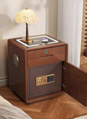 新款智能实木床头柜家功保庭NDZ险柜家用一体床头多能储收纳物保