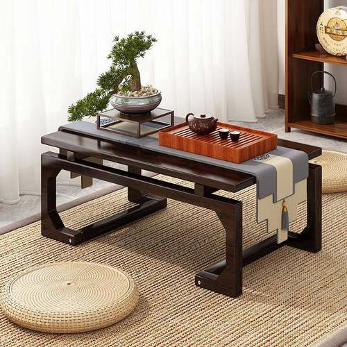 飘窗小桌子榻榻米茶炕桌实木茶几几家用坐地矮LVS炕桌桌非书法学