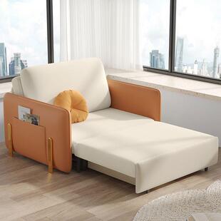 轻奢极简5伸缩折叠铁架沙发床1懒米宽小户型多能家用86390功储物