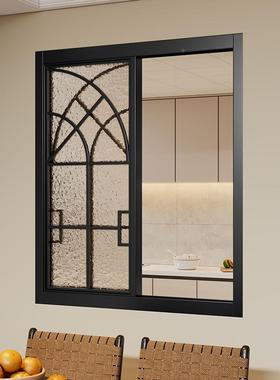 八铁式复古璃门窗拱形铁40629艺玻窗双开室内花窗户造法型窗隔断