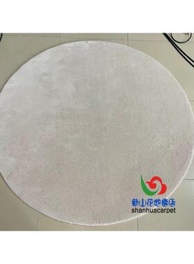 现代简约PLC纯色灰色圆形平中面童式客厅几地茶毯儿房间书桌椅子