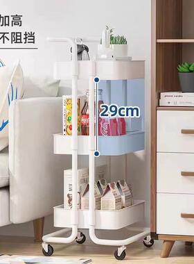 厨房置物架婴收用品架38071可移动带轮小推儿车落地多层纳架储物