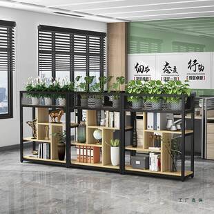 艺办公风隔栏断栅餐饮花架置物铁架书架屏客厅BRF餐厅矮隔断装饰