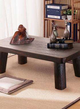 新几款飘17055窗小茶实木床小桌子上卧室地毯小矮小桌家用型床上