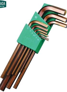 老OEJA标准内长平头内六角扳手套装09件S2磁性六方LA31239