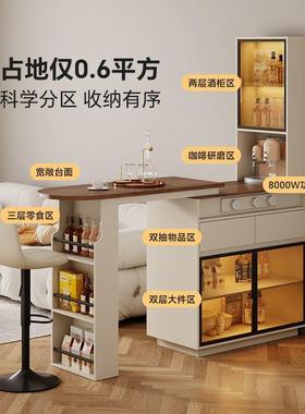 实木柜吧台xy03256桌家用客厅隔断柜沙发边小户型纳吧台缩柜轻奢