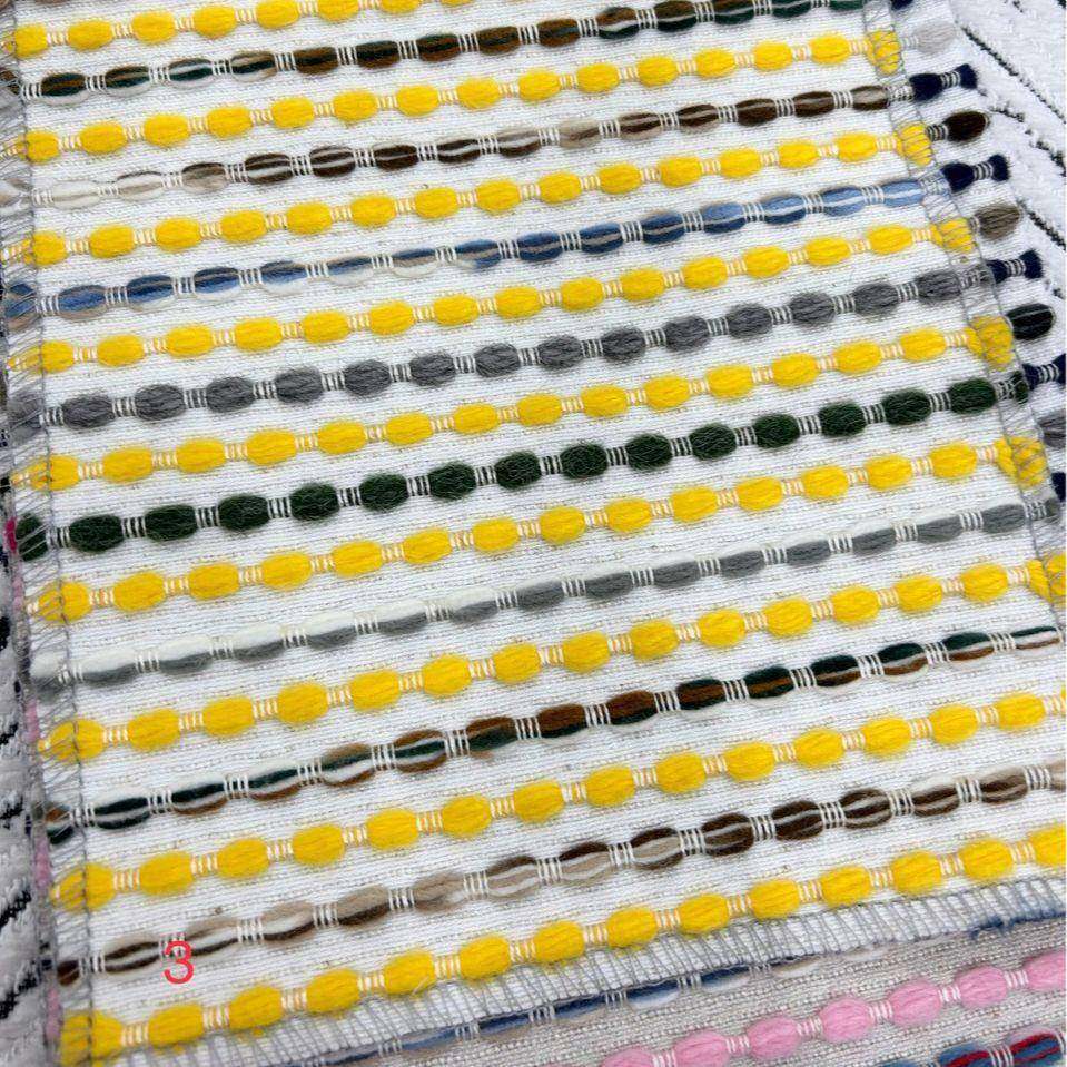 棉麻织面料彩色编条布纹料羊绒成沙分棉麻编织粉色黑5070白抱枕发