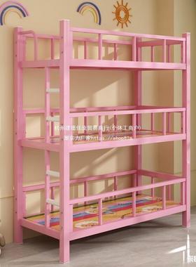 小床学午托三层床双层床铺铁架小餐桌导托辅管班78117午生睡上下