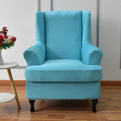 纯色老虎椅单人发椅套阳台休闲椅卧背单椅室套NLV美式沙网红高椅