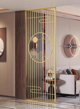 新中式客厅屏风入户间玄关隔栅现代简断约格屏风铁艺卫生镂94044