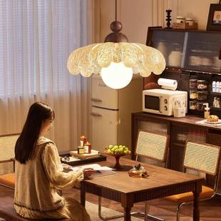 法式中古风中餐厅灯黑胡桃实木桌过吊道灯餐吧台灯753752025新款