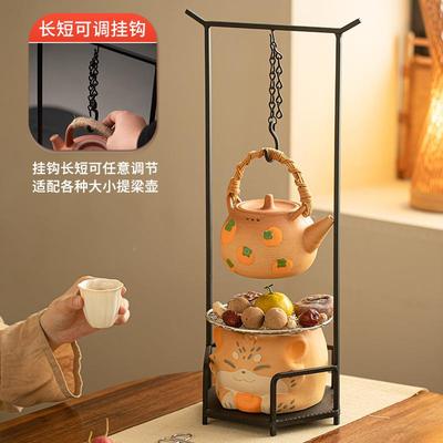 豹富8476炉煮茶炭炉套装家木炭烧用烤火围炉粗陶烧水煮茶壶取暖碳