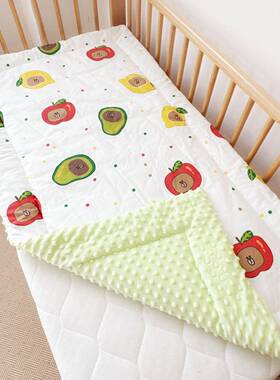 豆豆绒新生被婴儿床褥子加幼儿园小棉褥儿童厚床垫纯QQW可水洗午