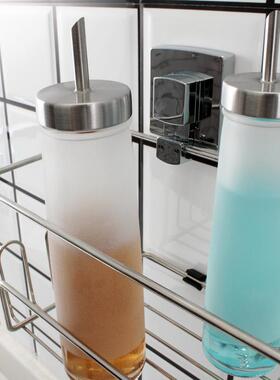 沃浴室置洗物架免舜打孔漱篮皂卫UWO生间吸盘收纳架洗漱不锈钢肥