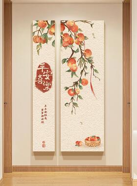 新CY724586中式关装饰画意好入户走玄廊过道挂画高档寓大气鱼九图