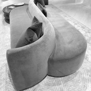 两双面坐沙发客边32159厅向背靠背形双沙发酒店售异楼处展厅会客