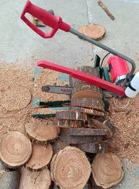 柴火断锯劈柴机木材割切KMW机自机动切木机锯柴木工木机械断料锯