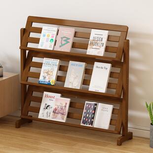书窄架物ZJ-BKJ架落地简易家用型多层收纳架小实木绘本置架门后靠
