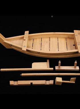 日式寿司船竹船木盘船龙司船刺身料理58823海拼盘干冰餐鲜具异形