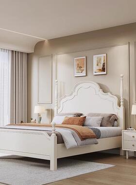 美实床奶油风色床田园双木人白床1.QOF8米韩式公式主床主卧1.5婚