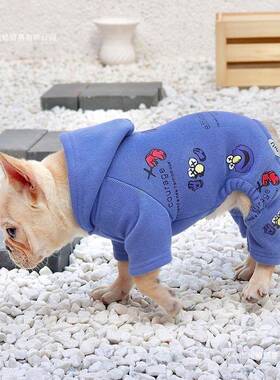 网红狗12394型衣服脚秋冬款幼犬小犬巴哥狗四法牛法斗衣服加绒厚