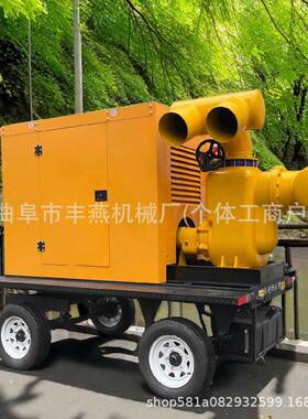 工动程工地排污泵车柴油一键启车水泵77274体移动泵一机