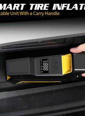 车载充气泵充充小汽UNB车轮胎电动打气泵便携式气无泵智能数显线