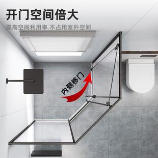 3玻0不锈钢钻型侧滑门卫生间璃隔71725断4内飞门干湿分离移石门式