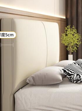 薄纯实木静床现代32035简约人小户型双皮钢床可任意音尺寸木排骨