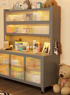 新款婴儿喂养台物收纳柜大容量MXV婴儿品子床收纳落头地带移动桌